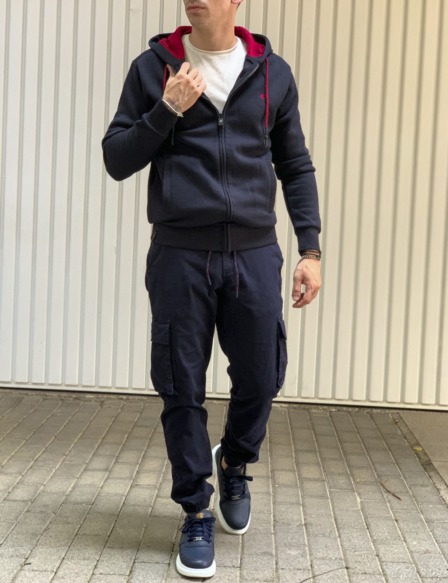 US Grand Polo ανδρική μπλε ζακέτα USF179 φωτογραφία